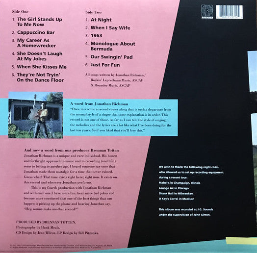 Jonathan Richman : Having A Party With Jonathan Richman (LP, Album, Ltd, RE, Ber)