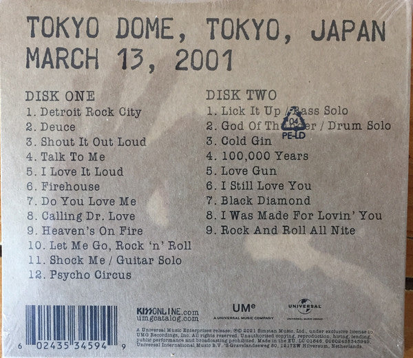 Kiss : Off The Soundboard Tokyo 2001 (2xCD, Album)