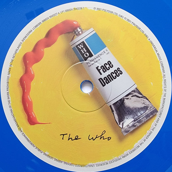 The Who : Face Dances (Album, RE, RM, 40t + LP, Blu + LP, Yel)