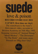 Suede : Love & Poison (Live At The Brixton Academy, 16th May 1993) (2xLP, Album, Ltd, Cle)