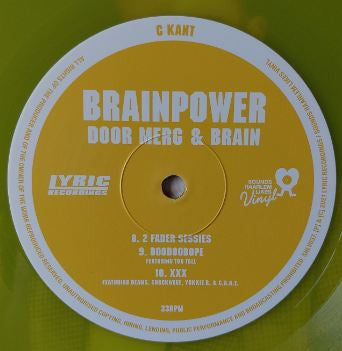 Brainpower : Door Merg & Brain (2xLP, Album, Blu)