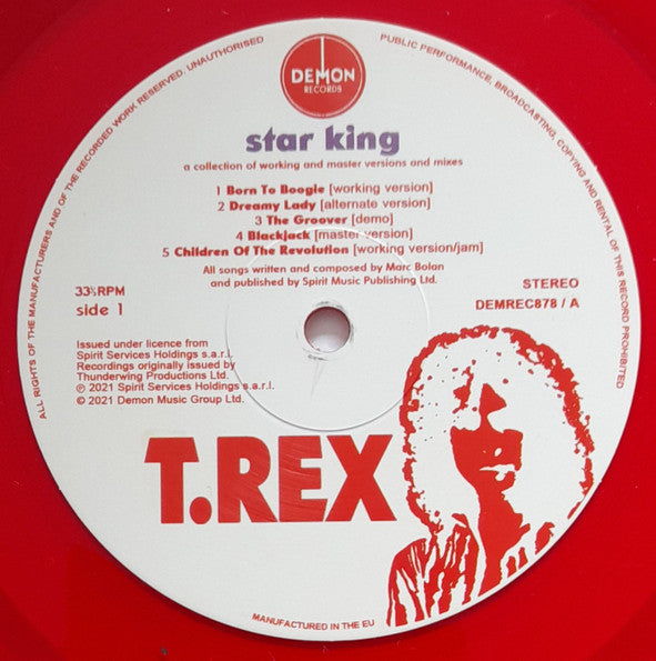 Marc Bolan & T. Rex : Star King (LP, Album, Red)