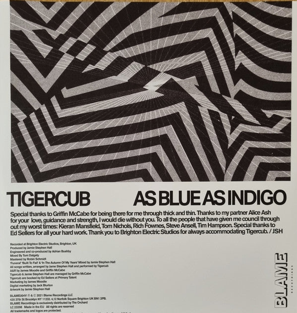 Tigercub : As Blue As Indigo (LP, Album, Ltd, Blu)