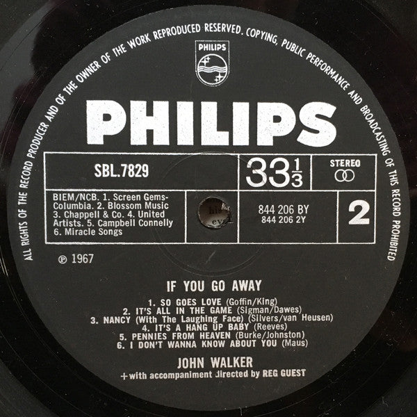 John Walker (3) : If You Go Away (LP, Album)
