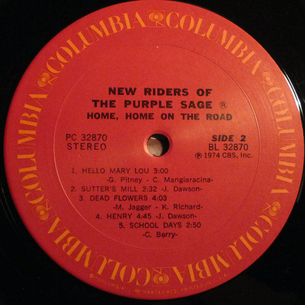 New Riders Of The Purple Sage : Home, Home On The Road (LP, Album, San)