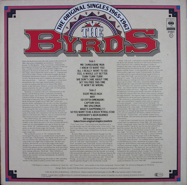 The Byrds : The Original Singles 1965-1967 Volume 1 (LP, Comp, Mono)