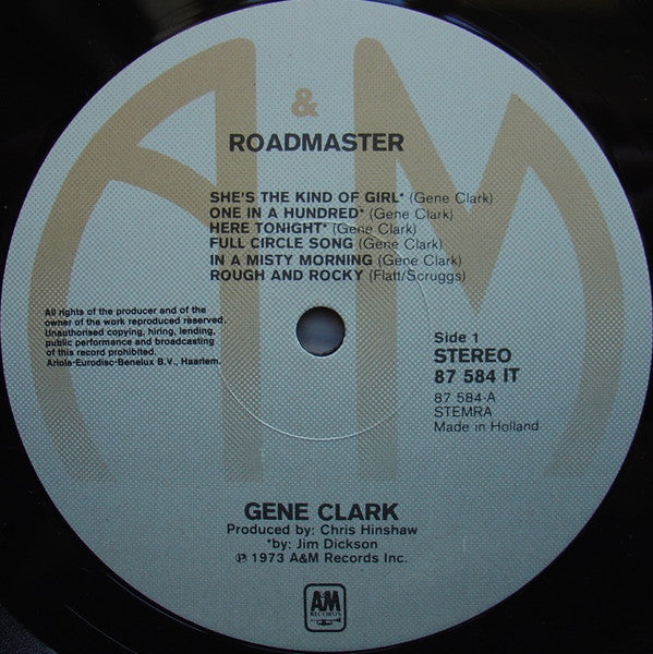 Gene Clark : Roadmaster (LP, Album, RE)