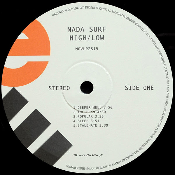 Nada Surf : High/Low (LP, Album, RE, 180)