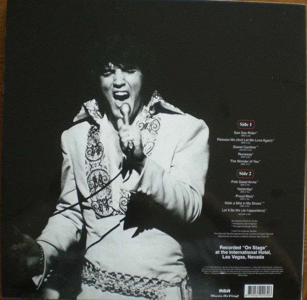 Elvis Presley : On Stage (February, 1970) (LP, Album, RE, 180)