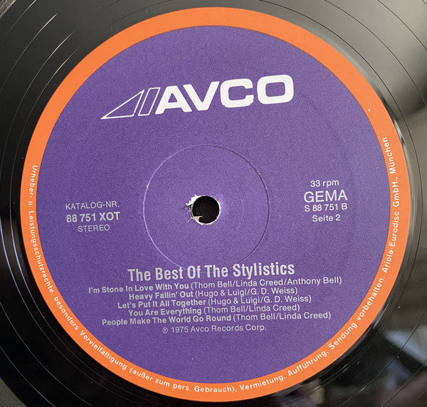 The Stylistics : The Best Of The Stylistics (LP, Comp)