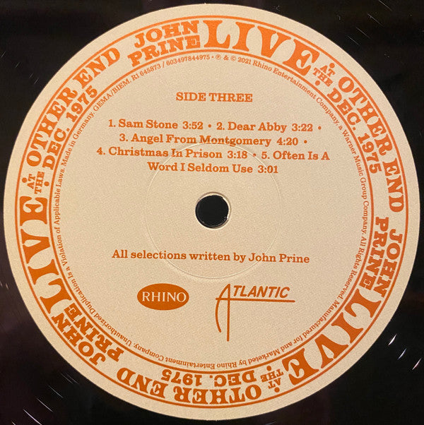 John Prine : Live At The Other End Dec. 1975 (4xLP, 180 + Box, Album, Ltd, Num)