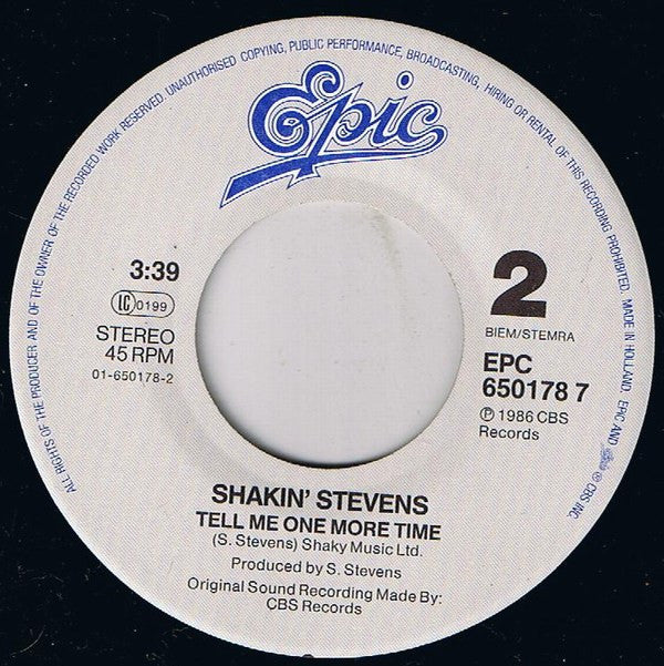 Shakin' Stevens : Because I Love You (7", Single)