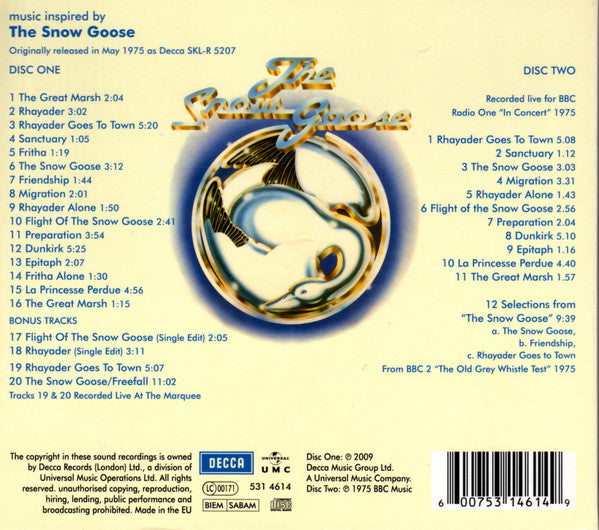 Camel : The Snow Goose (2xCD, Album, Dlx, RE, RM)