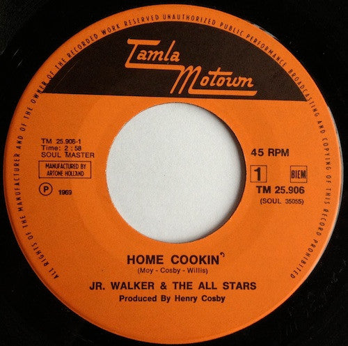 Junior Walker & The All Stars : Home Cookin' / Mutiny (7", Single, Mono)