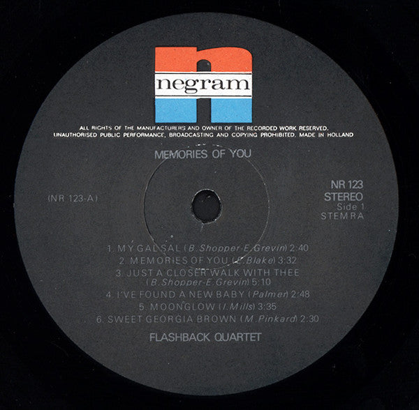 Flashback Quartet : Memories Of You (LP, Album)