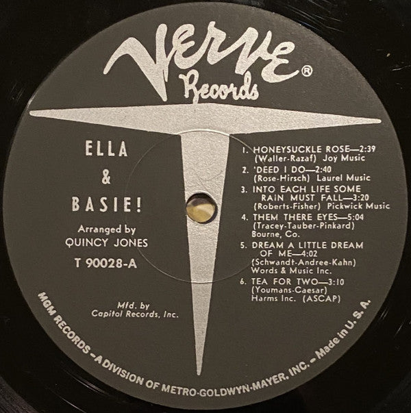 Ella Fitzgerald / Count Basie : Ella And Basie! (LP, Album, Mono, Club, Scr)