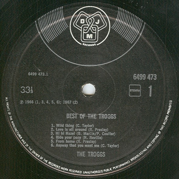 The Troggs : Best Of The Troggs (LP, Comp)