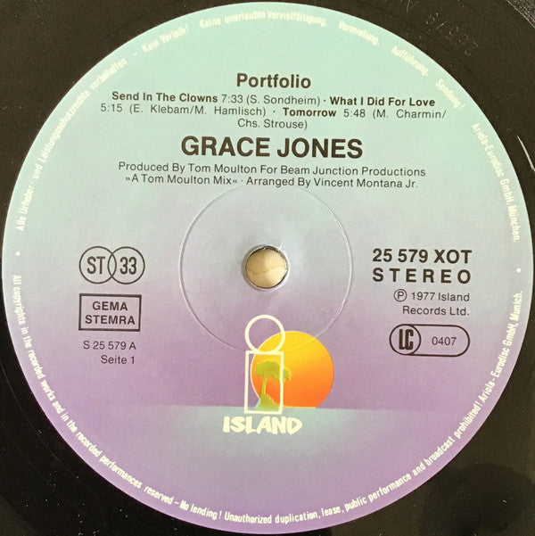 Grace Jones : Portfolio (LP, Album, P/Mixed, RE)