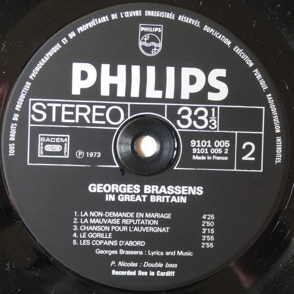 Georges Brassens : In Great Britain (LP, Album, RE, Gat)