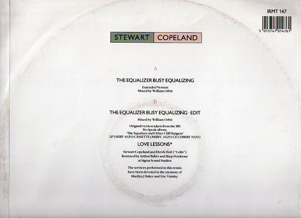 Stewart Copeland : The Equalizer Busy Equalizing (12")