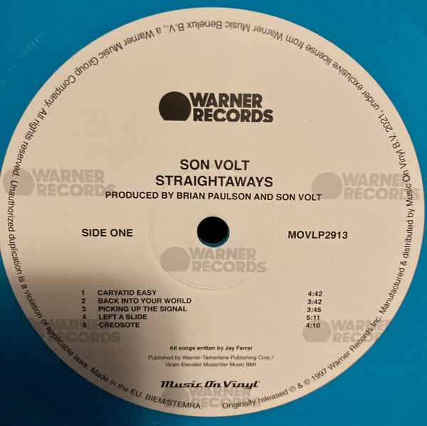 Son Volt : Straightaways (LP, Album, Ltd, Num, RE, Tur)