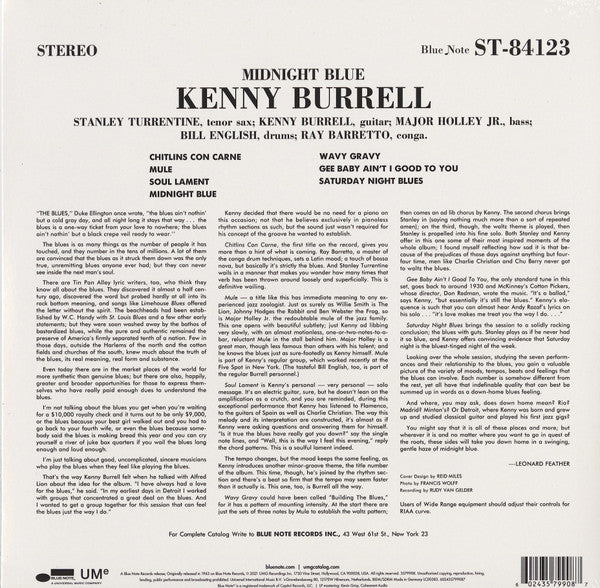 Kenny Burrell : Midnight Blue (LP, Album, RE, 180)