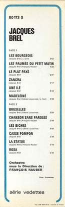 Jacques Brel : Jacques Brel (LP, Album, RE, Gat)