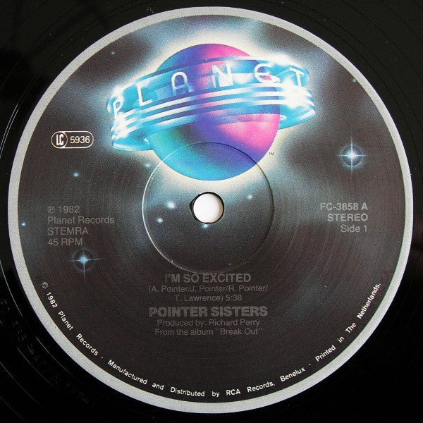 Pointer Sisters : I'm So Excited (Remix) (12", Single)