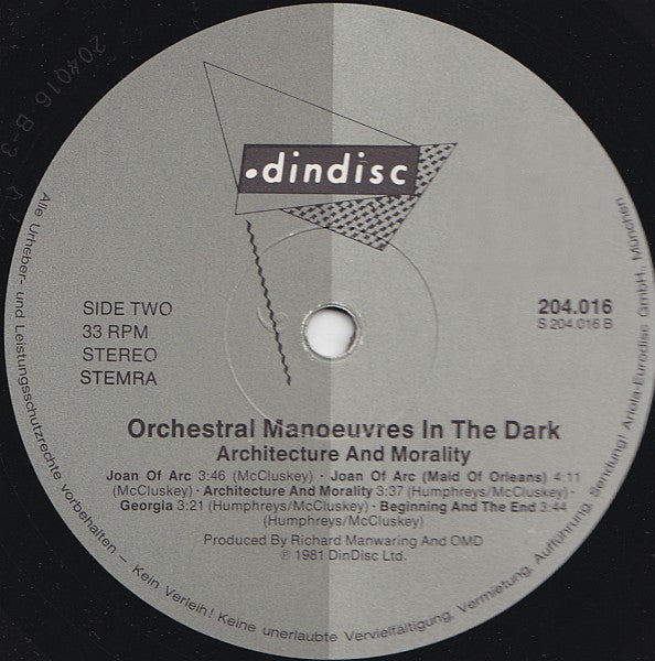 Orchestral Manoeuvres In The Dark - Architecture & Morality (LP Tweedehands) - Discords.nl