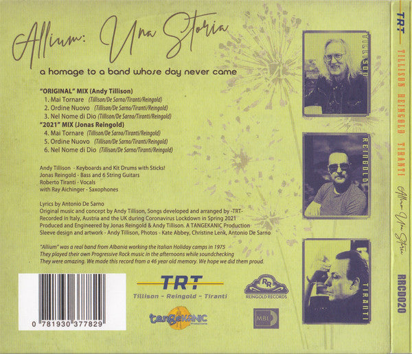 Tillison Reingold Tiranti : Allium: Una Storia (CD, Album)