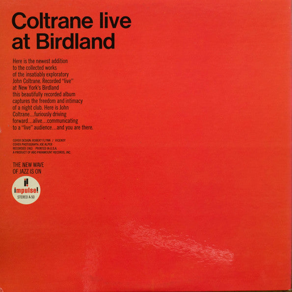 John Coltrane : Live At Birdland (LP, Album)