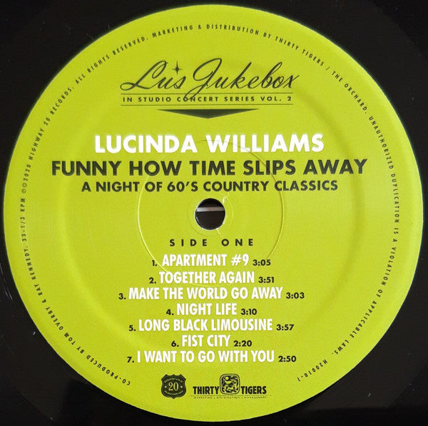 Lucinda Williams : Funny How Time Slips Away (A Night Of 60's Country Classics) (LP, Album)