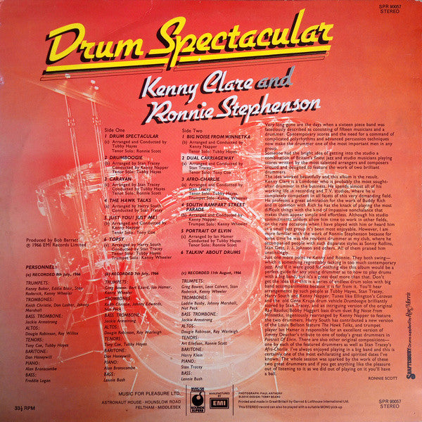Kenny Clare And Ronnie Stephenson : Drum Spectacular (LP, RE)