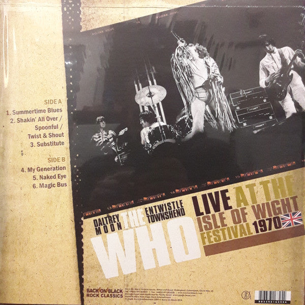 The Who : Live At The Isle Of Wight Festival 1970 Vol.2 (LP, RE)