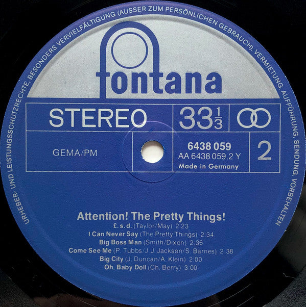 The Pretty Things : Attention! The Pretty Things! (LP, Comp)