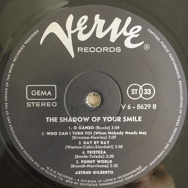 Astrud Gilberto : The Shadow Of Your Smile (LP, Album)