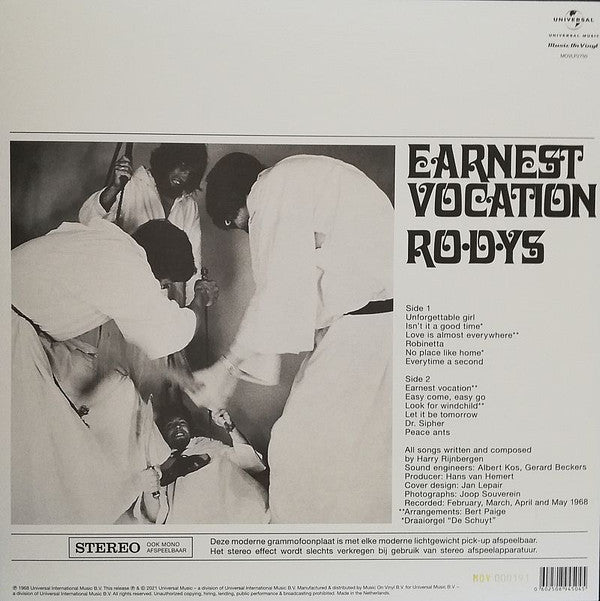 Ro-D-Ys : Earnest Vocation (LP, Album, Ltd, Num, RE, Whi)