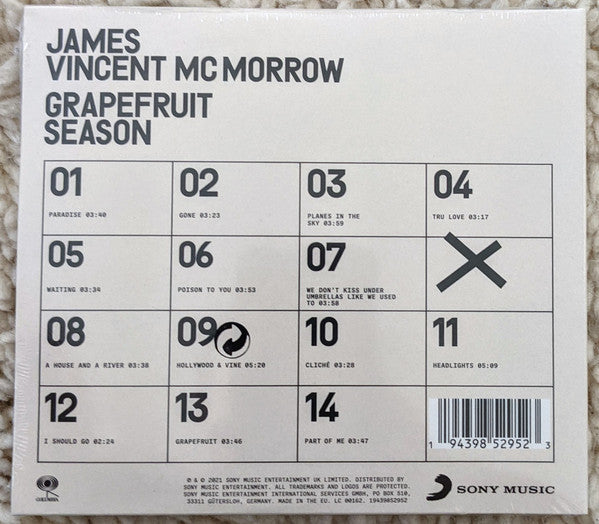 James Vincent McMorrow : Grapefruit Season (CD, Album)