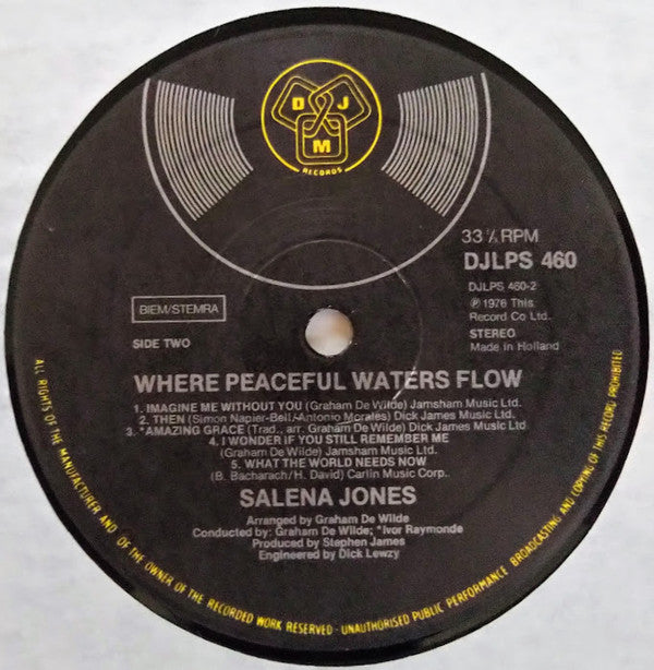 Salena Jones : Where Peaceful Waters Flow (LP, Album)