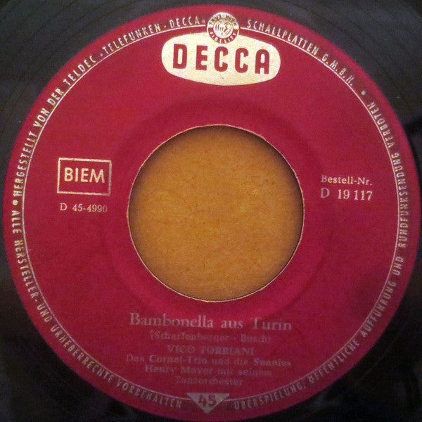 Vico Torriani : Bambonella Aus Turin / Das Gibts Nur In Paris (7", Single)