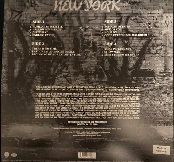 Lou Reed : New York (2xLP, Album, Ltd, RE, RM, Cle)