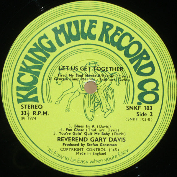 Rev. Gary Davis : Let Us Get Together (LP, Album)