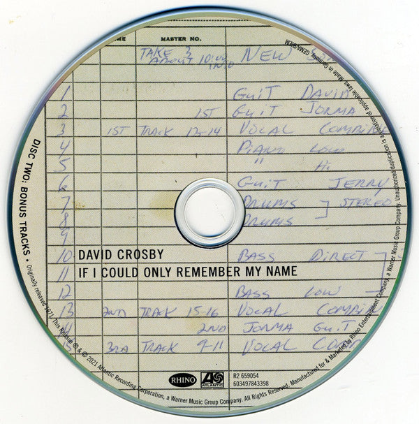 David Crosby : If I Could Only Remember My Name (2xCD, Album, RE, RM)