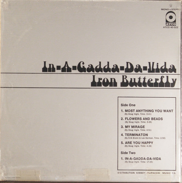 Iron Butterfly : In-A-Gadda-Da-Vida (LP, Album, RE)
