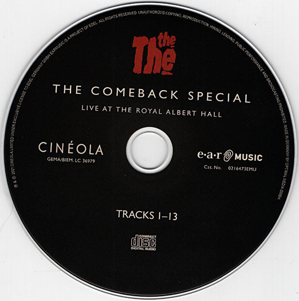 The The : The Comeback Special (Live At The Royal Albert Hall) (2xCD, Album, Ltd, Med)