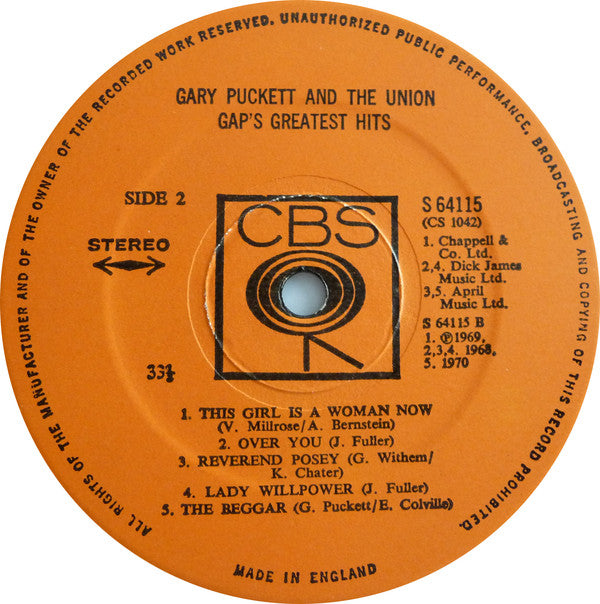 Gary Puckett & The Union Gap : Greatest Hits (LP, Comp)