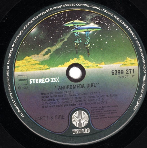 Earth And Fire : Andromeda Girl (LP, Album)