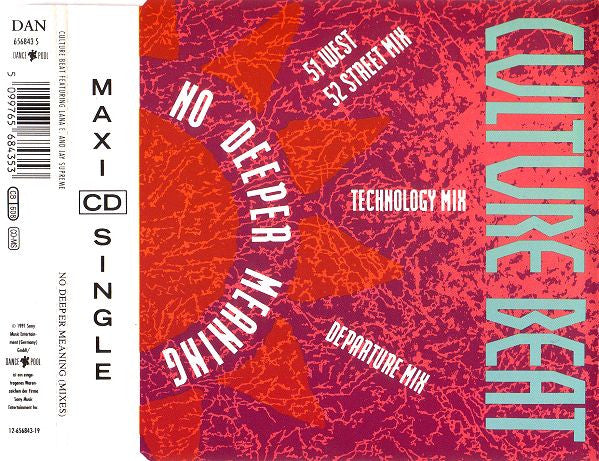 Culture Beat Featuring Lana E. & Jay Supreme : No Deeper Meaning (Mixes) (CD, Maxi)