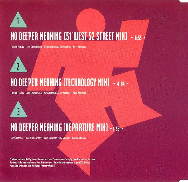 Culture Beat Featuring Lana E. & Jay Supreme : No Deeper Meaning (Mixes) (CD, Maxi)