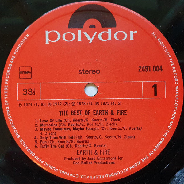 Earth And Fire : The Best Of Earth & Fire (LP, Comp)
